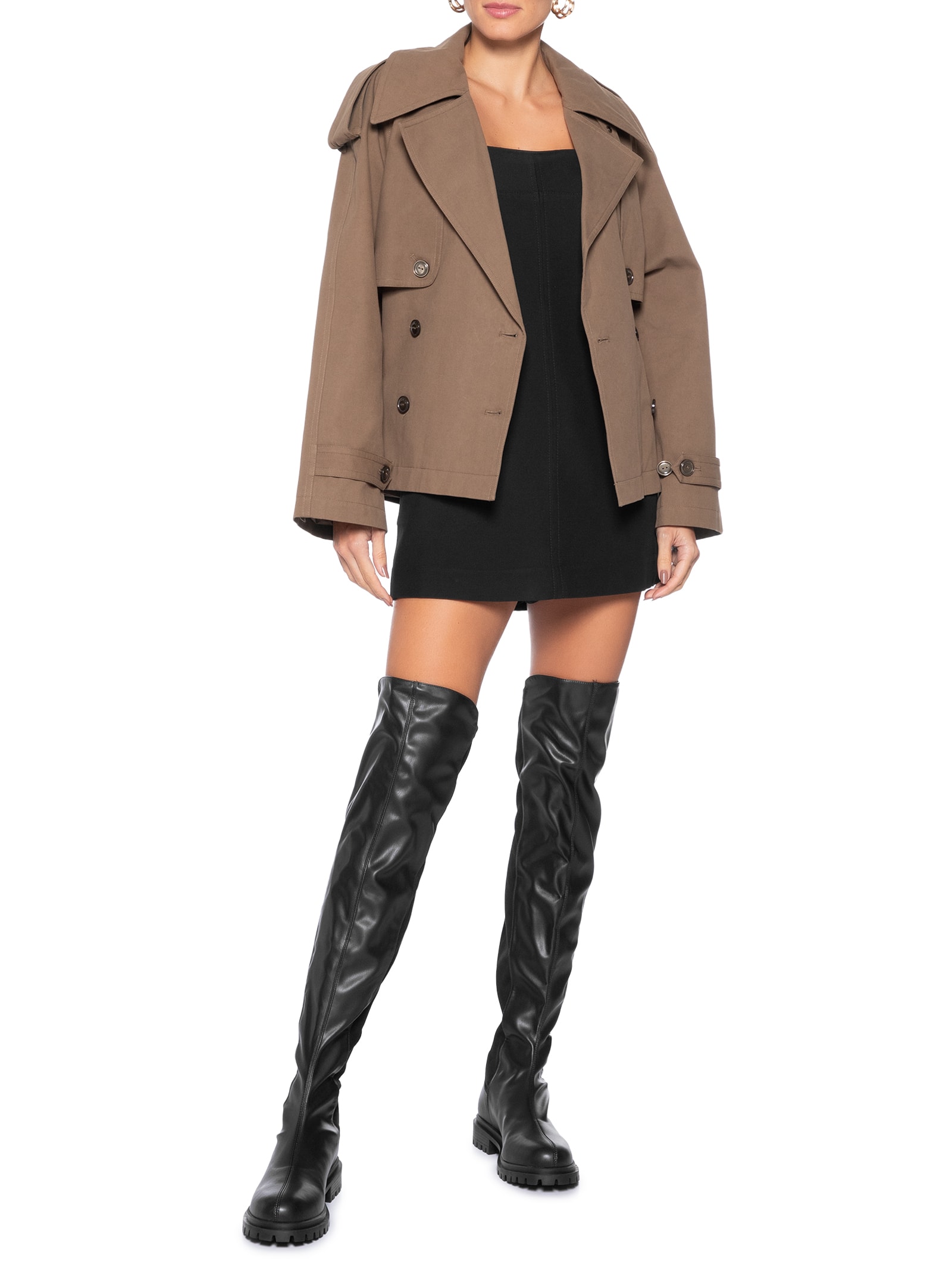 Bota Feminina Over The Knee Ecoflex Preto Arezzo