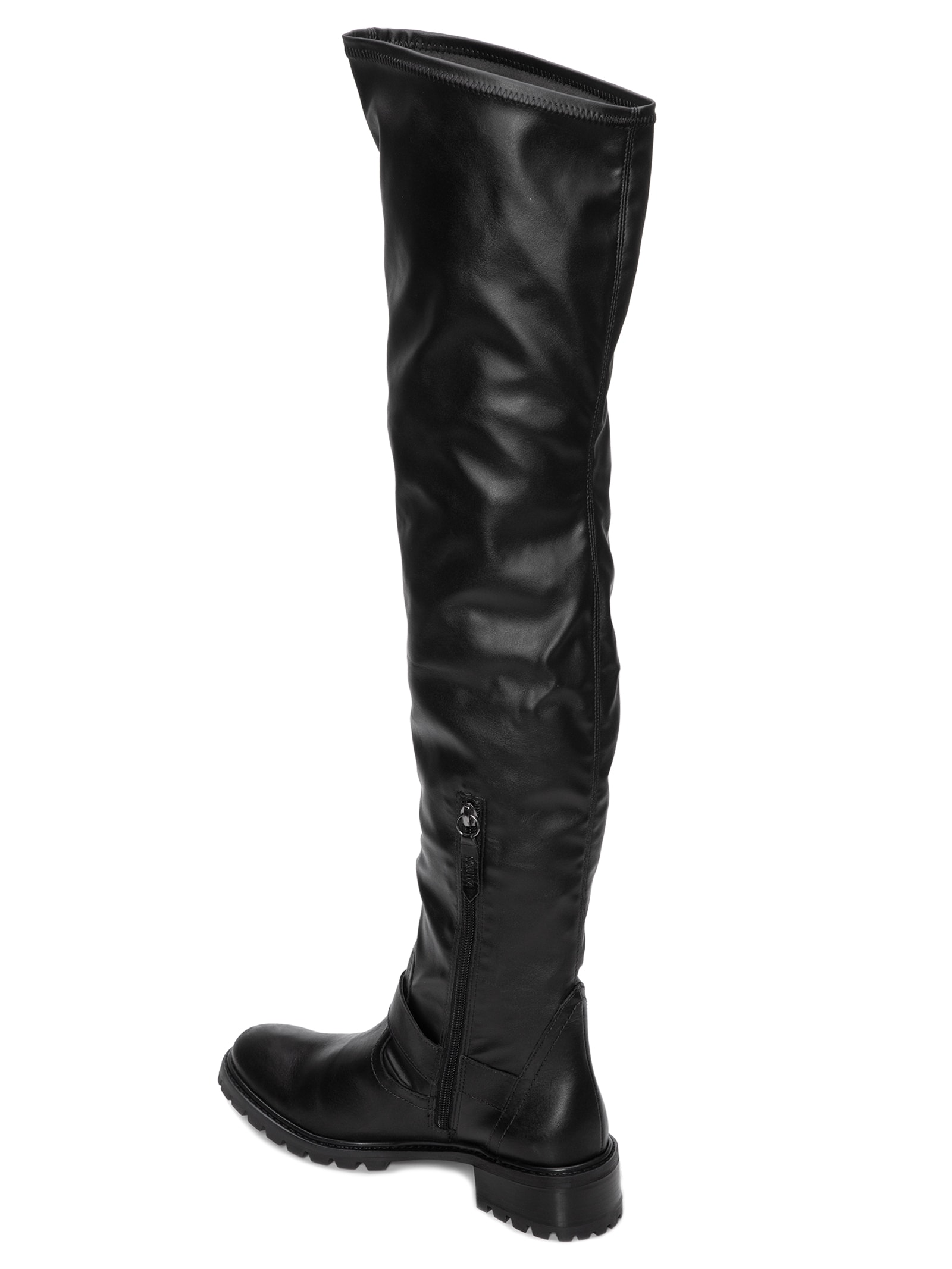 Bota Feminina Over The Knee Tratorada Salto Baixo - Preto - Schutz