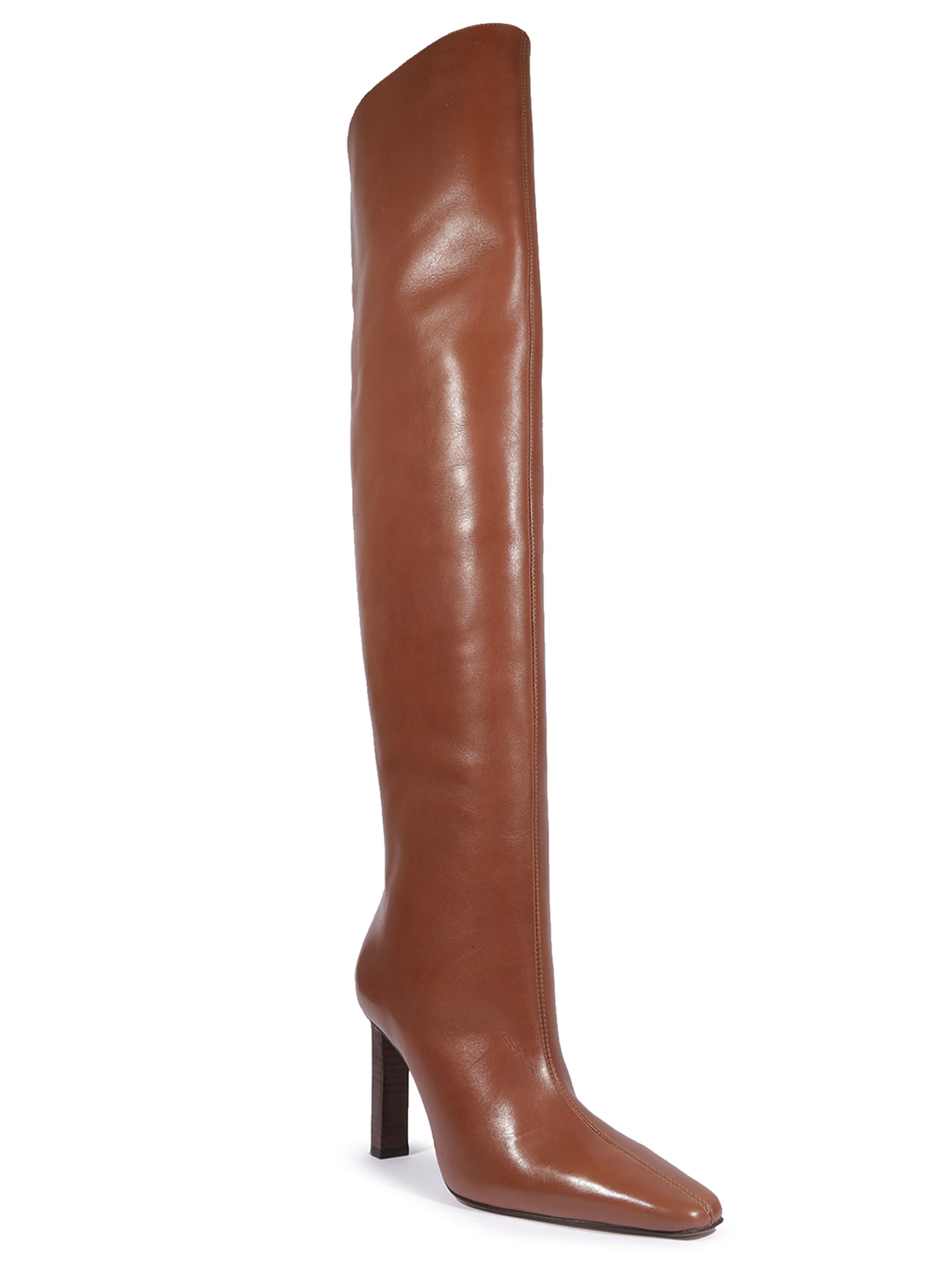 Bota Feminina Salto Alto Atanado Prime Marrom Schutz