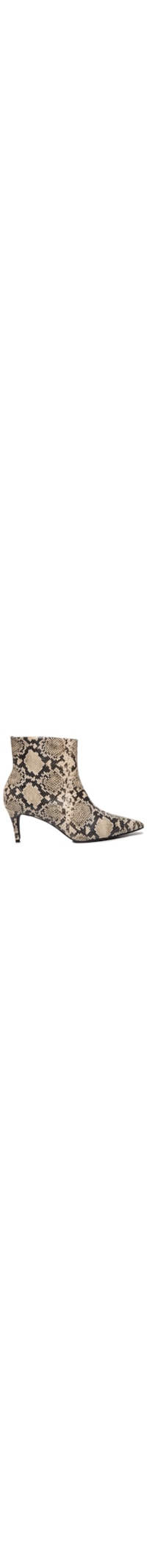 Bota Feminina Salto Baixo Em Couro - Animal Print