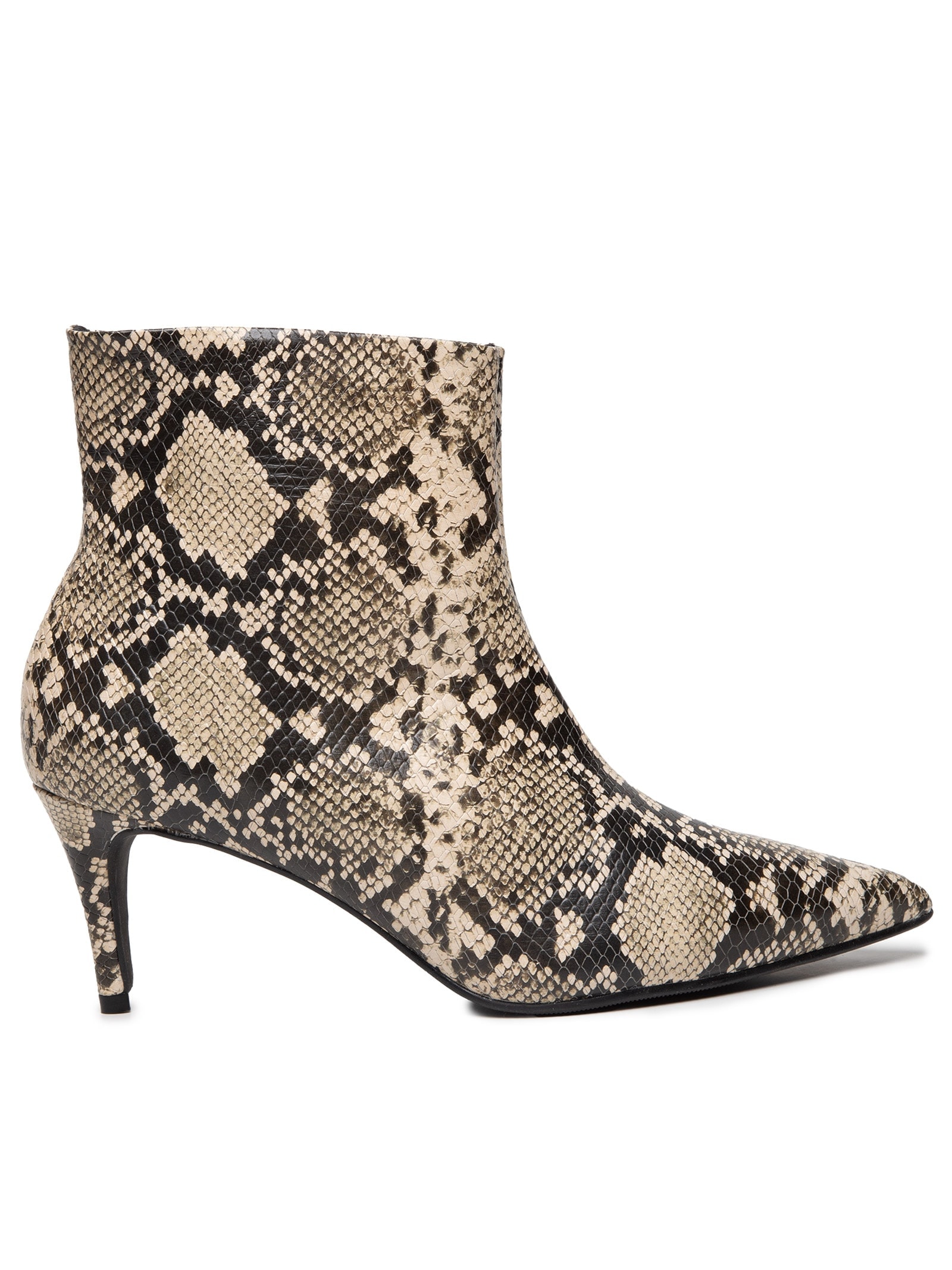 Bota Feminina Salto Baixo Em Couro Animal Print '2Essential