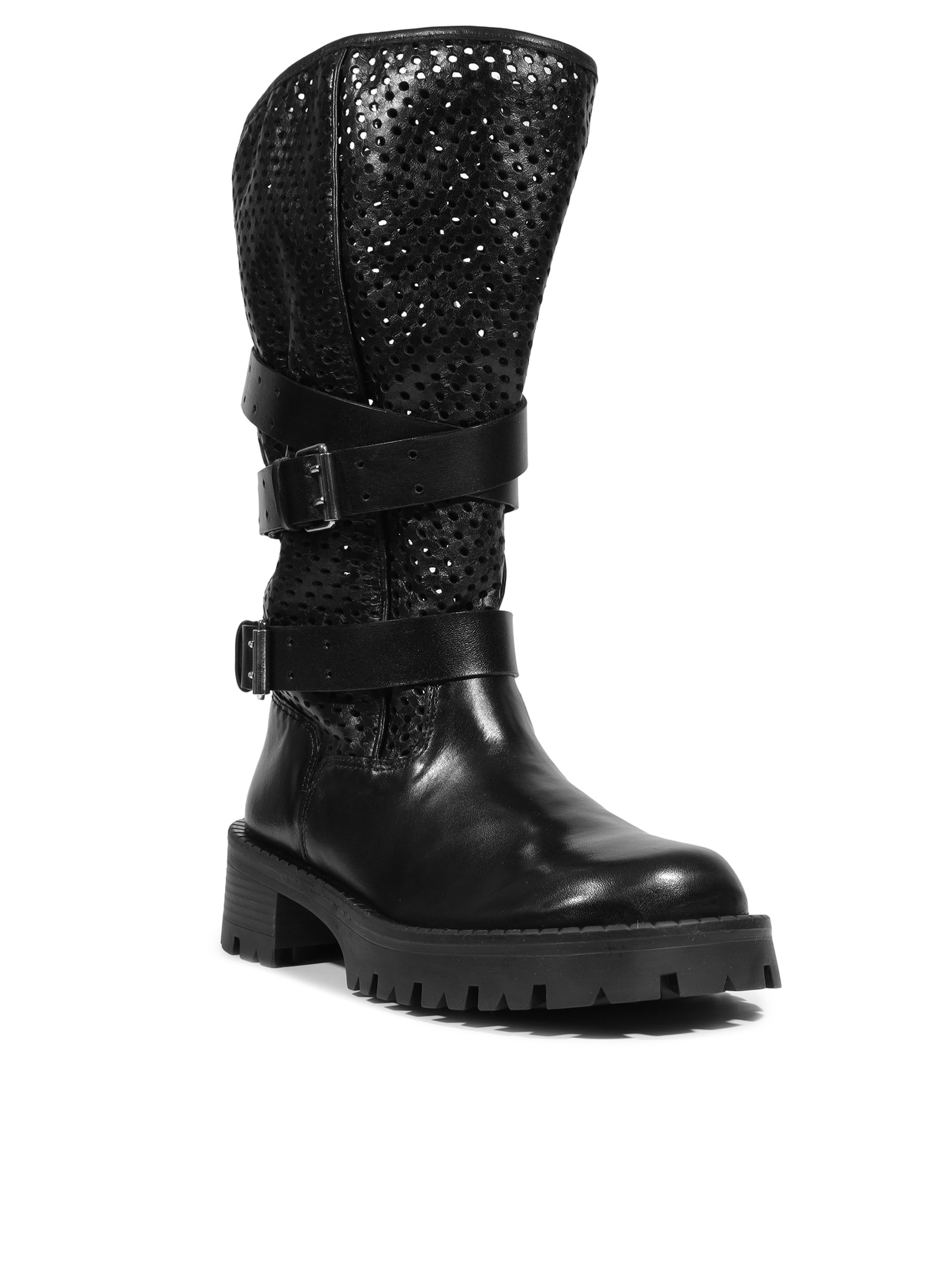 Bota Feminina Salto Baixo Polka Preto Schutz
