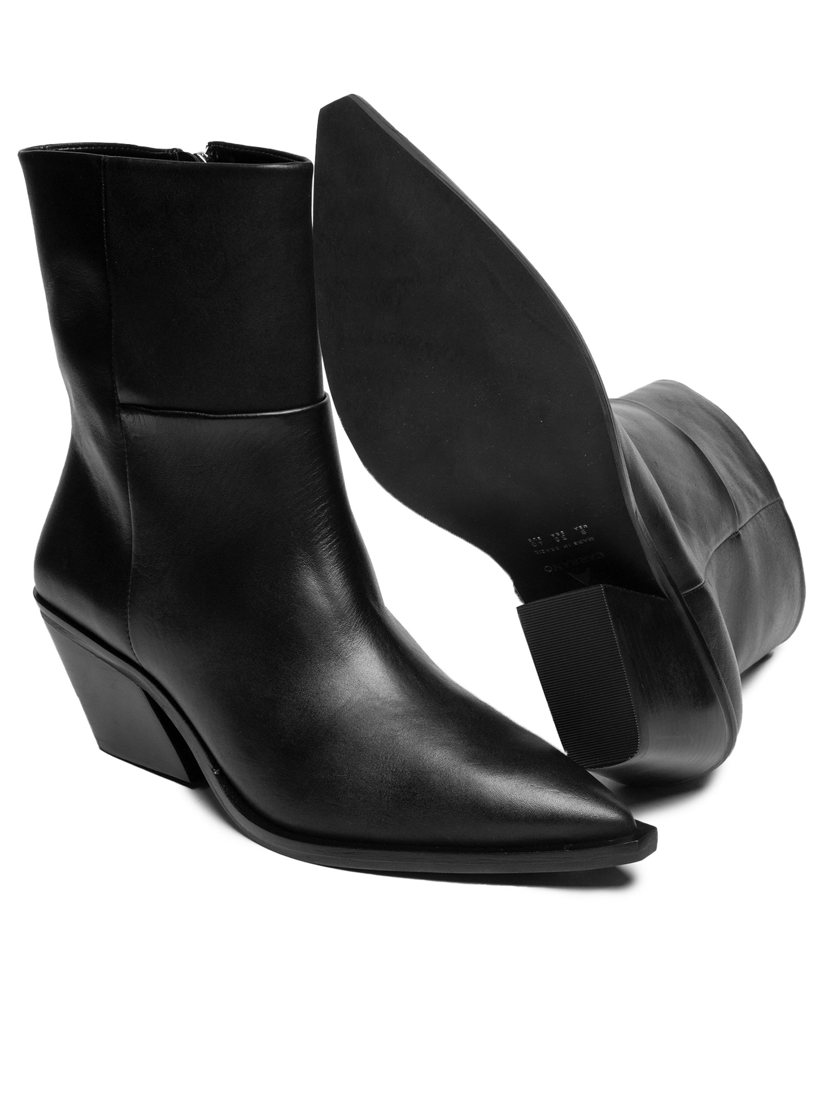 Bota Feminina Salto Grosso Preto Carrano