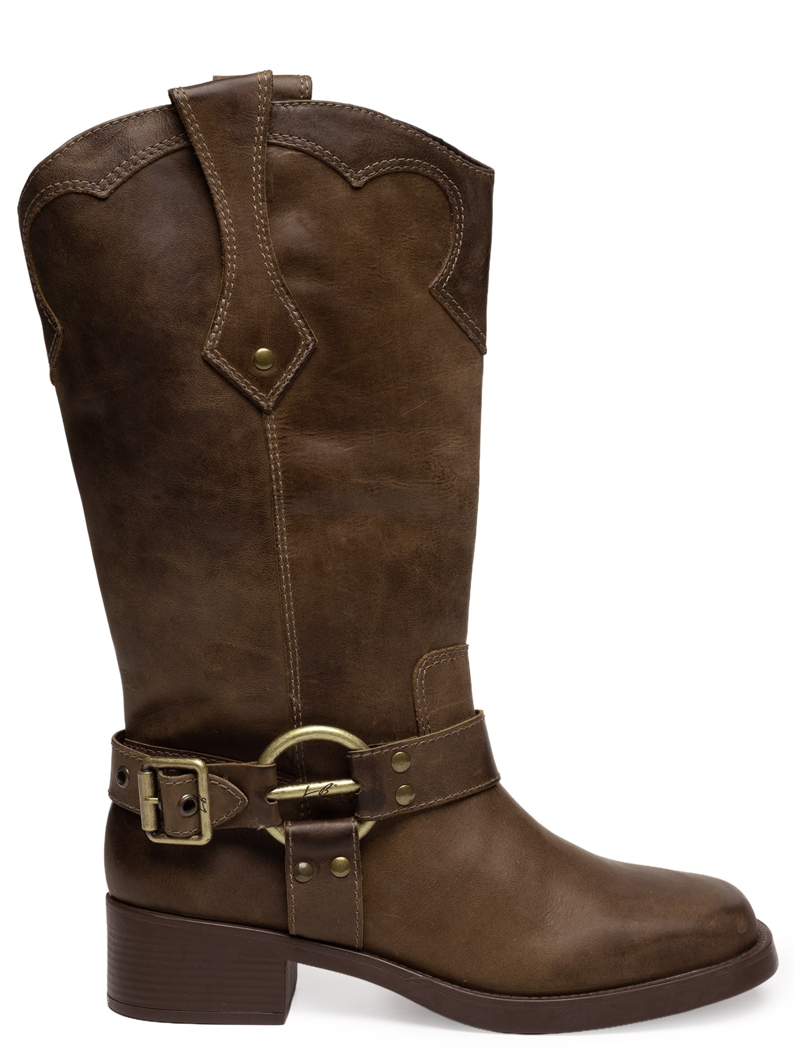Bota Feminina Serrano Cano Médio Marrom Luiza Barcelos