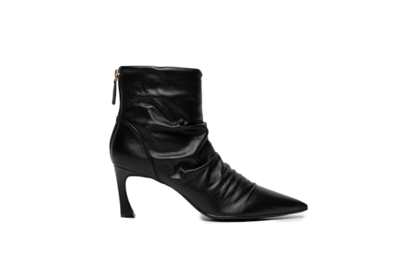 Bota Feminina Slouchy Boot Em Couro - Preto