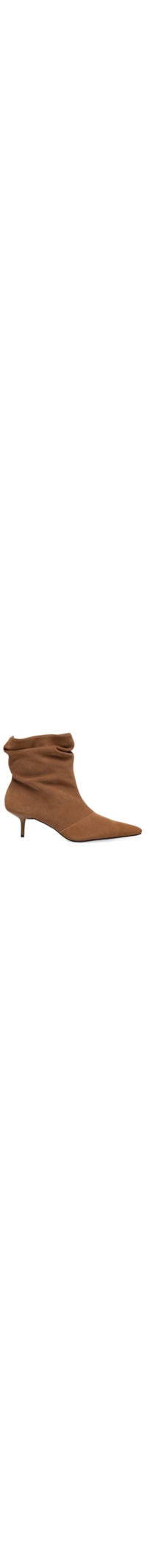Bota Feminina Slouchy Em Camurça - Marrom