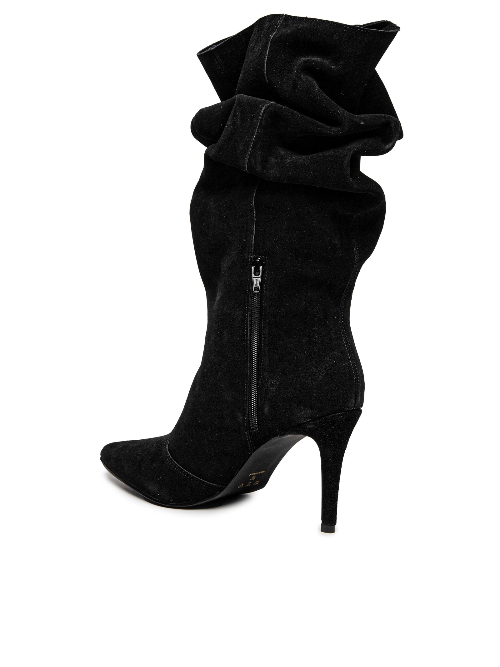 Bota Feminina Slouchy Em Carmuça Preto Market 33
