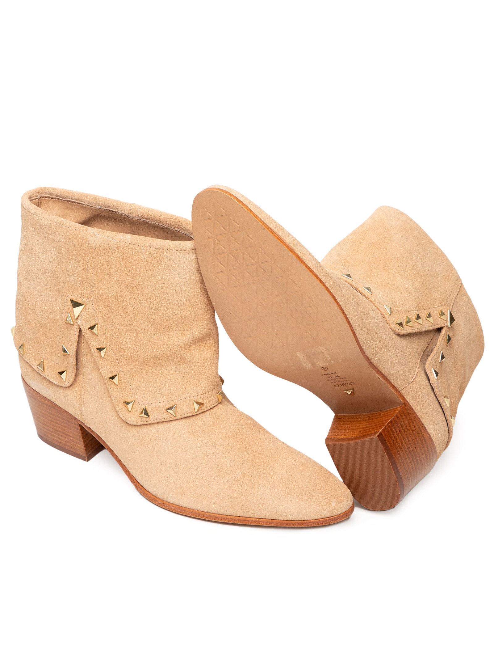 Bota Feminina Suede Bege  Schutz