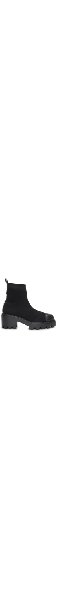 Bota Feminina Thunder Knit Salto Médio - Preto