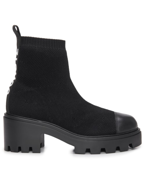 Bota Feminina Thunder Knit Salto Médio – Preto