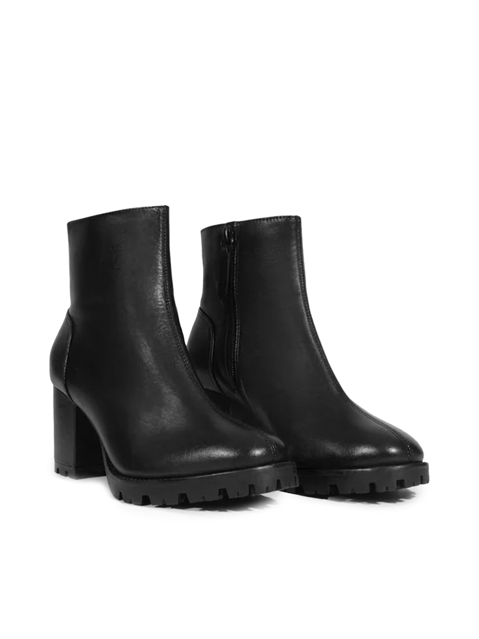 Bota Feminina Tratorada Bold Couro Preto Schutz