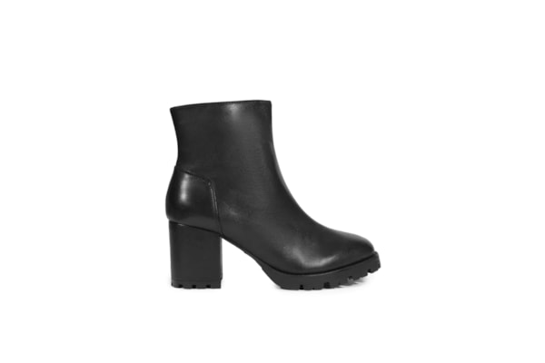 Bota Feminina Tratorada Bold Couro - Preto