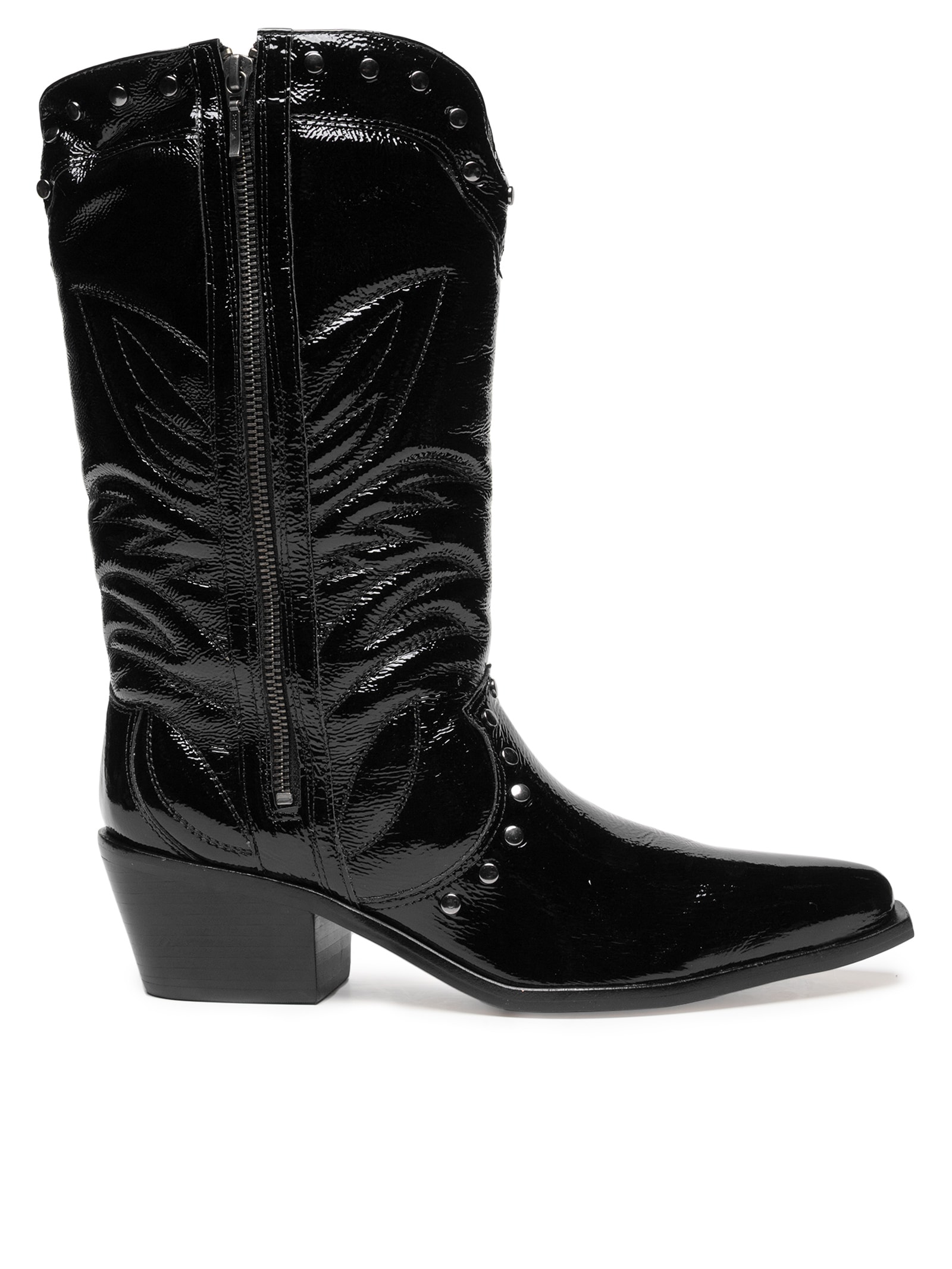 Bota Feminina Verniz Show Preto Luiza Barcelos