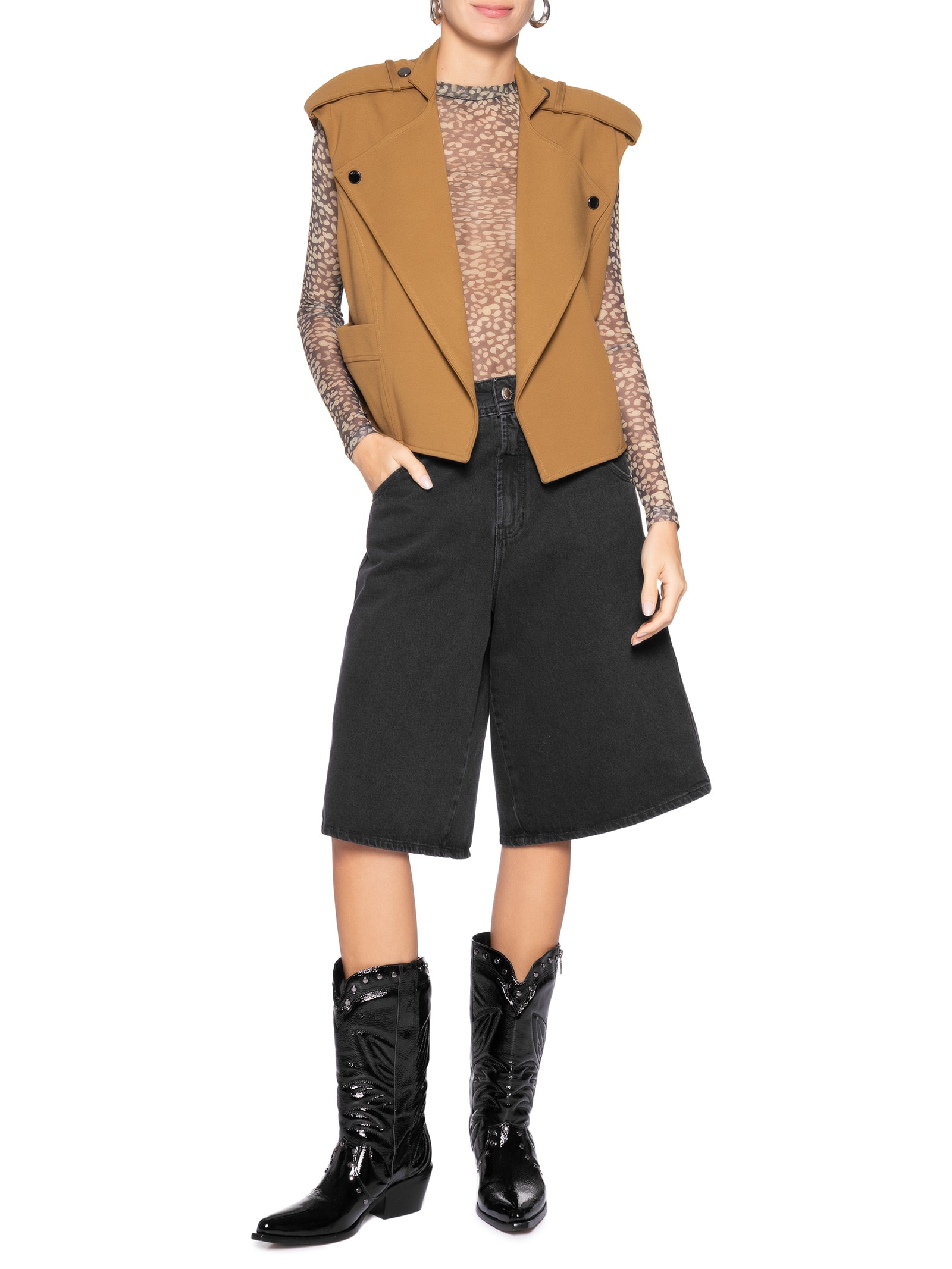 Bota Feminina Verniz Show Preto Luiza Barcelos