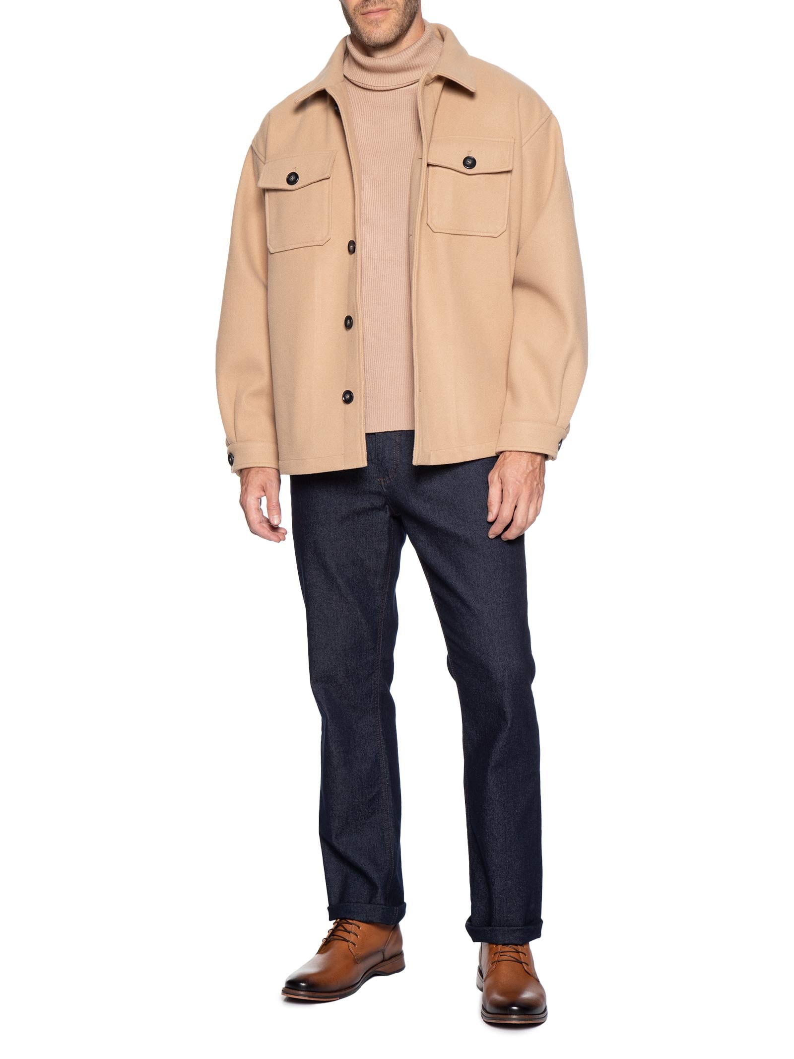 Bota Masculina Casual Comfy Em Couro Marrom '2 Essential