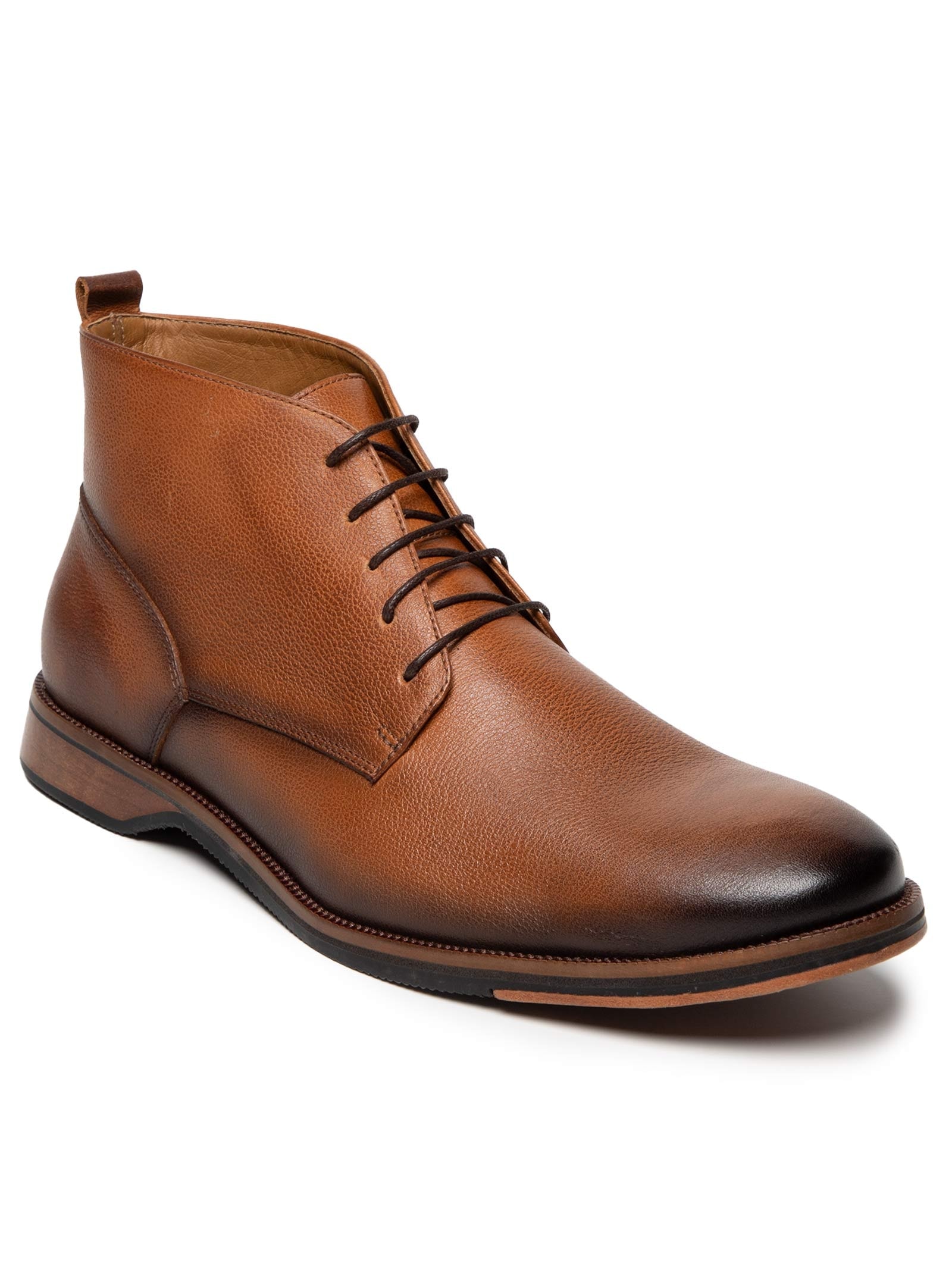 Bota Masculina Casual Comfy Em Couro Marrom '2 Essential
