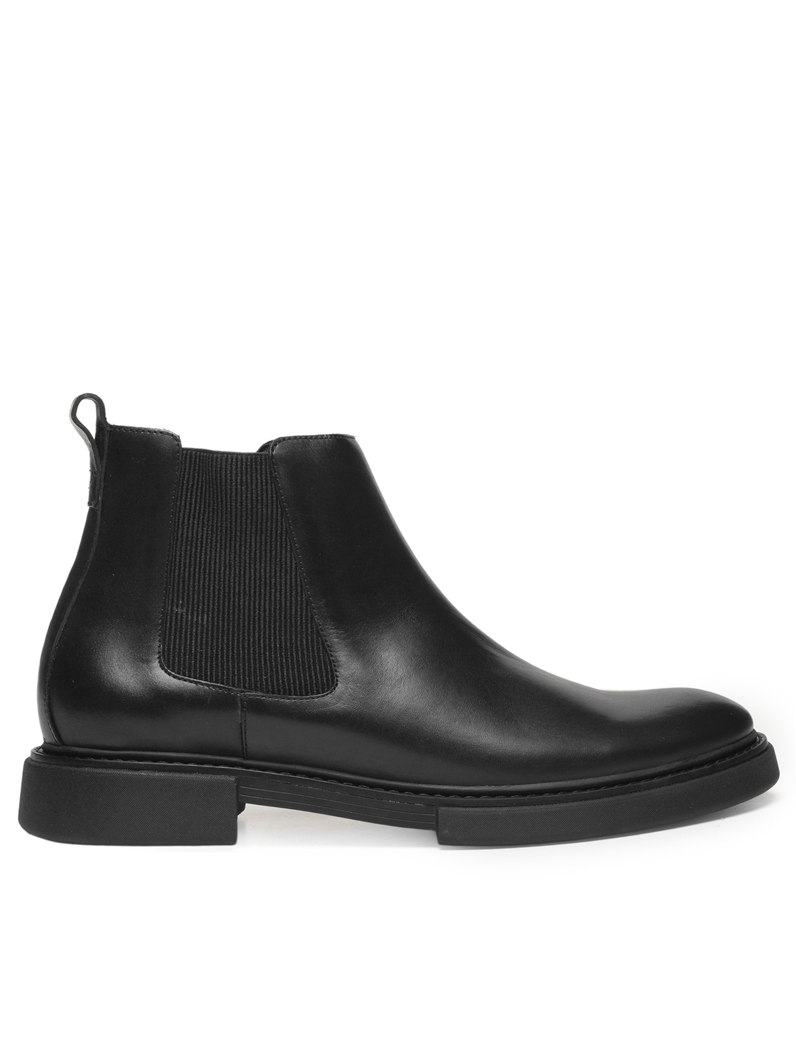 Bota Masculina Chelsea Com Sola Block Em Couro Preto Ricardo Almeida