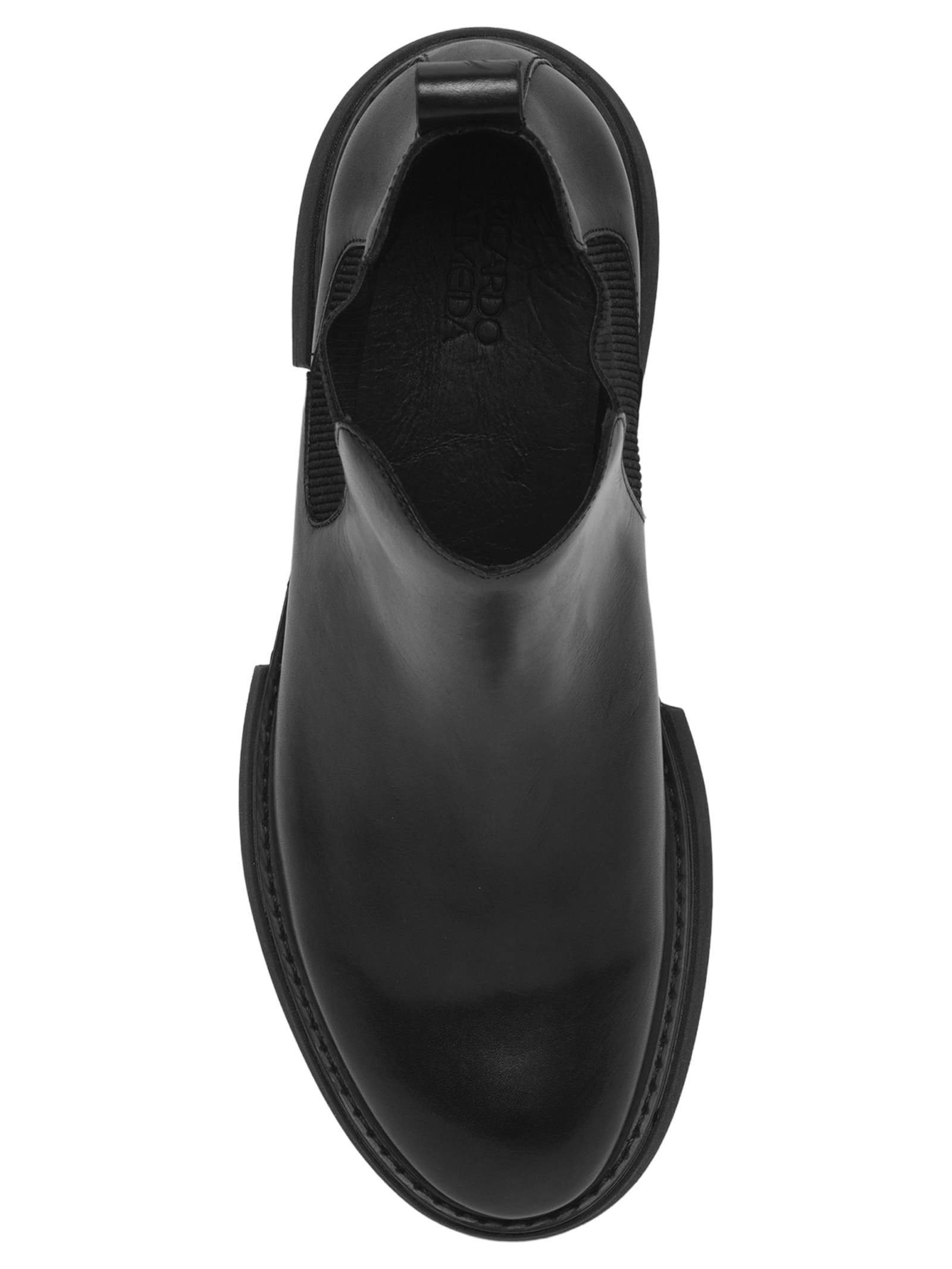 Bota Masculina Chelsea Com Sola Block Em Couro Preto Ricardo Almeida