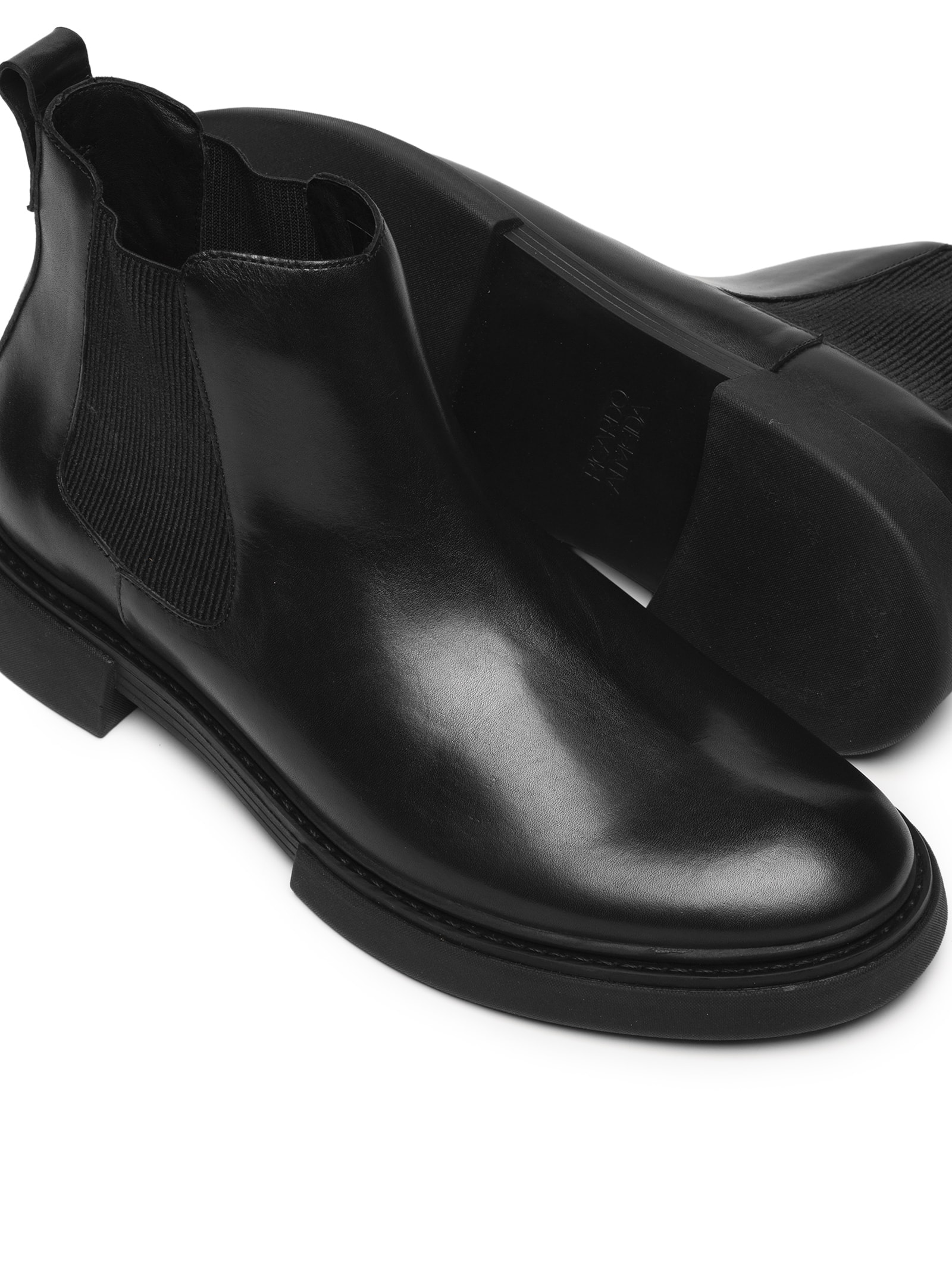 Bota Masculina Chelsea Com Sola Block Em Couro Preto Ricardo Almeida