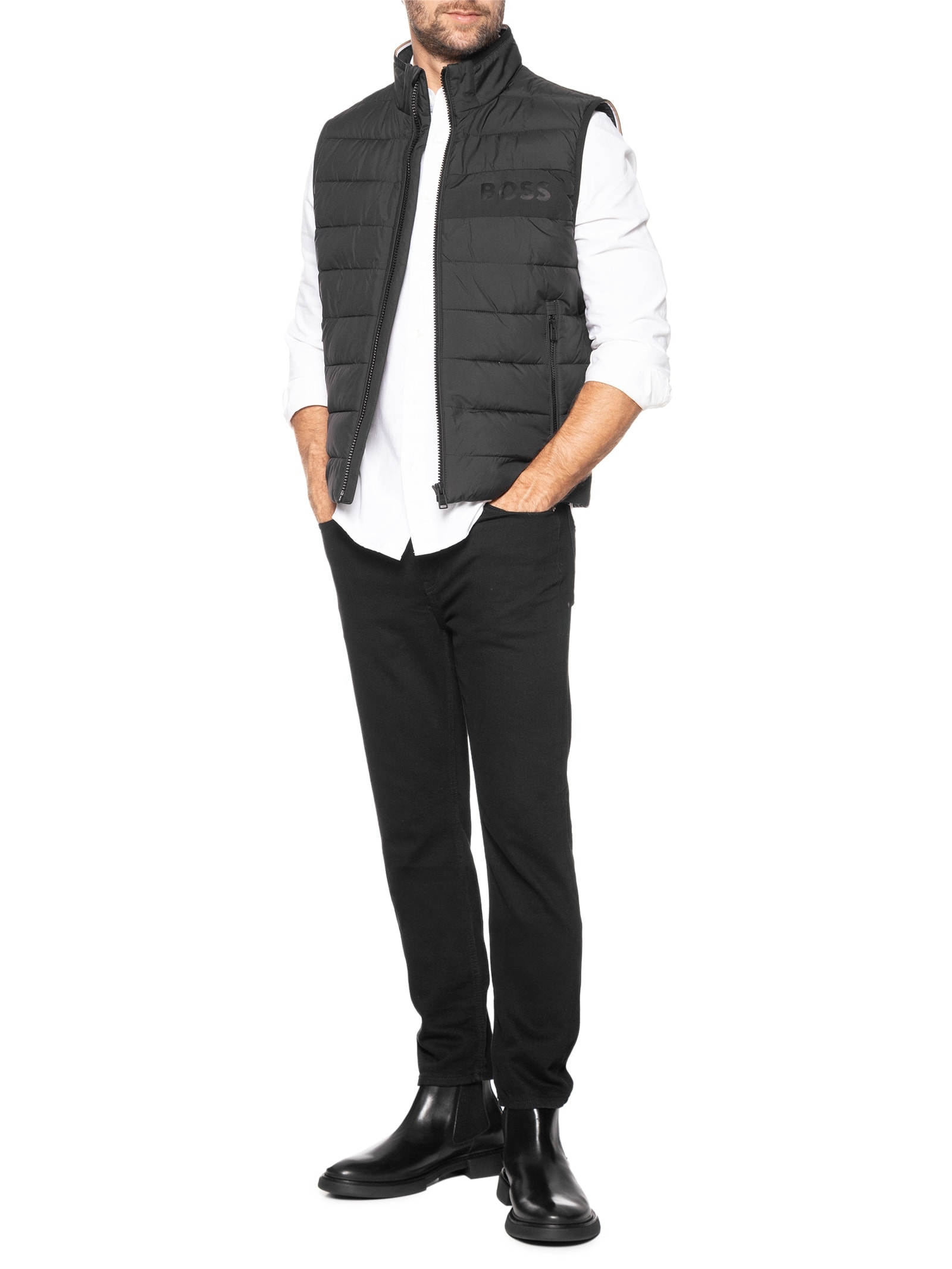 Bota Masculina Chelsea Com Sola Block Em Couro Preto Ricardo Almeida