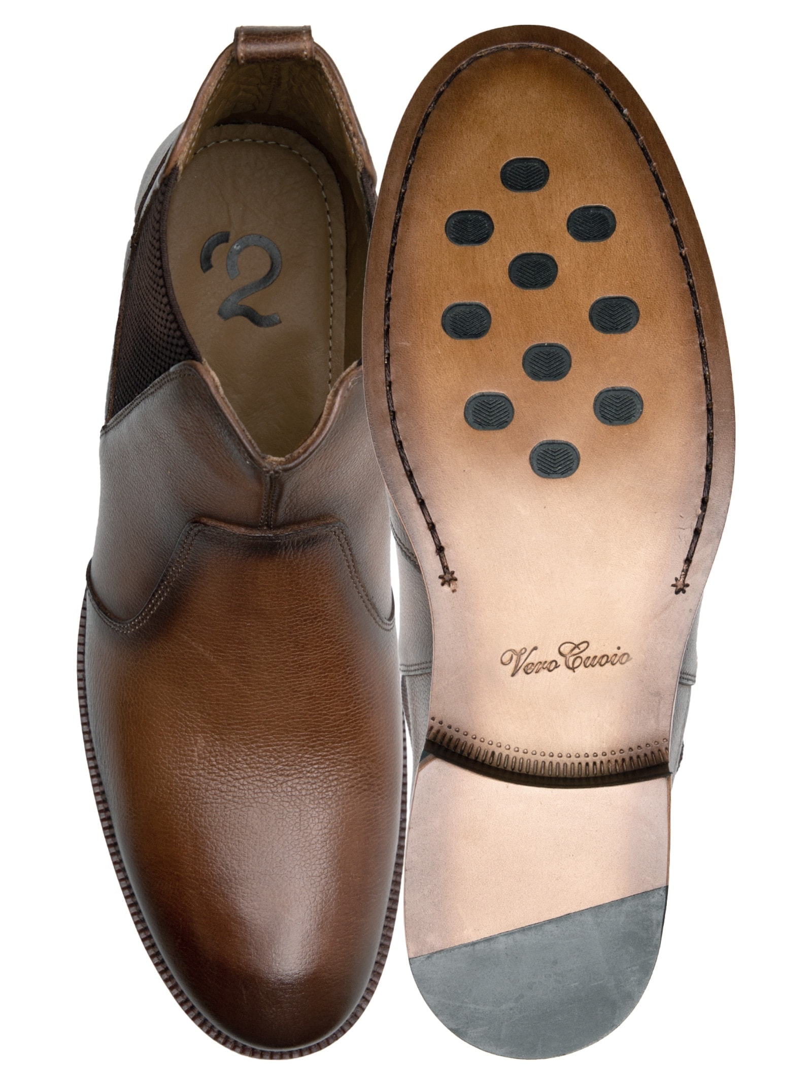 Bota Masculina Chelsea Couro Marrom '2 Essential