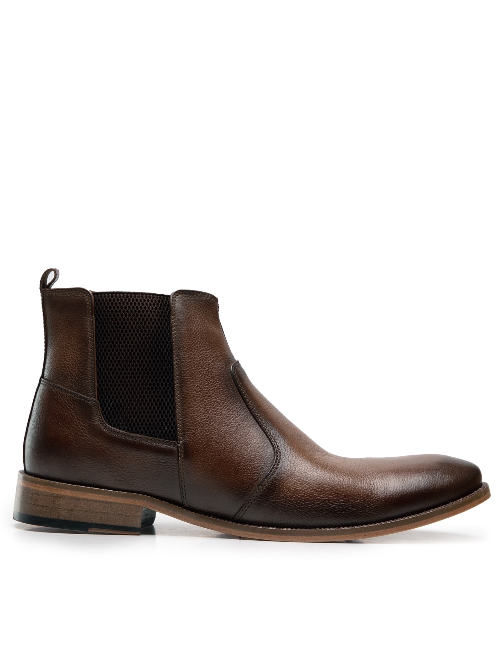 Bota Masculina Chelsea Couro Marrom '2 Essential