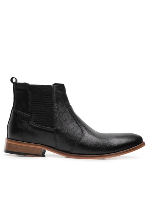 Bota Masculina Chelsea Couro – Preto