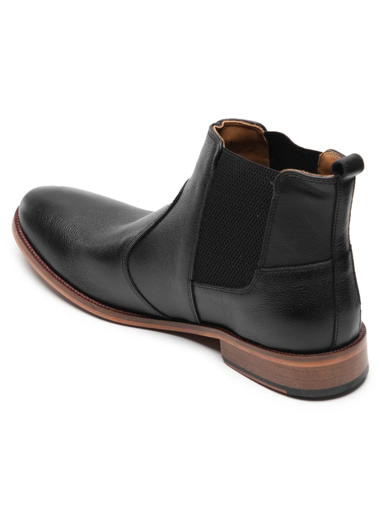 Bota Masculina Chelsea Couro Preto '2 Essential