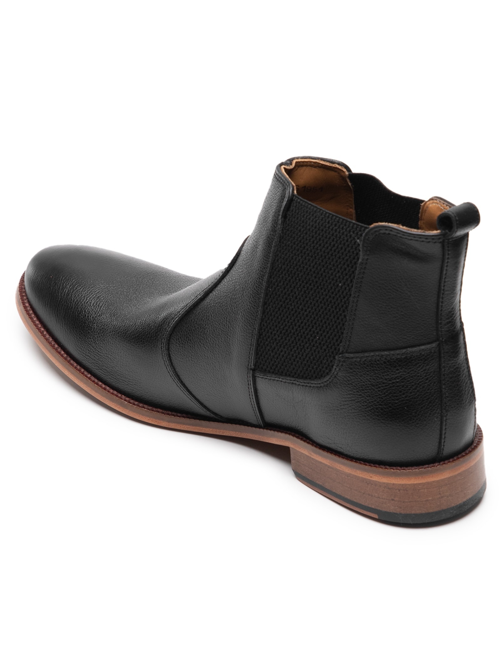 Bota Masculina Chelsea Couro Preto '2 Essential