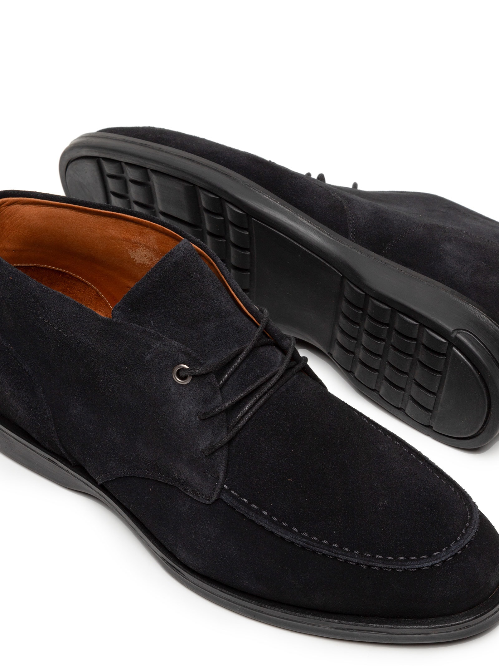 Bota Masculina Em Camurça Com Solado Borracha Azul Sergio K