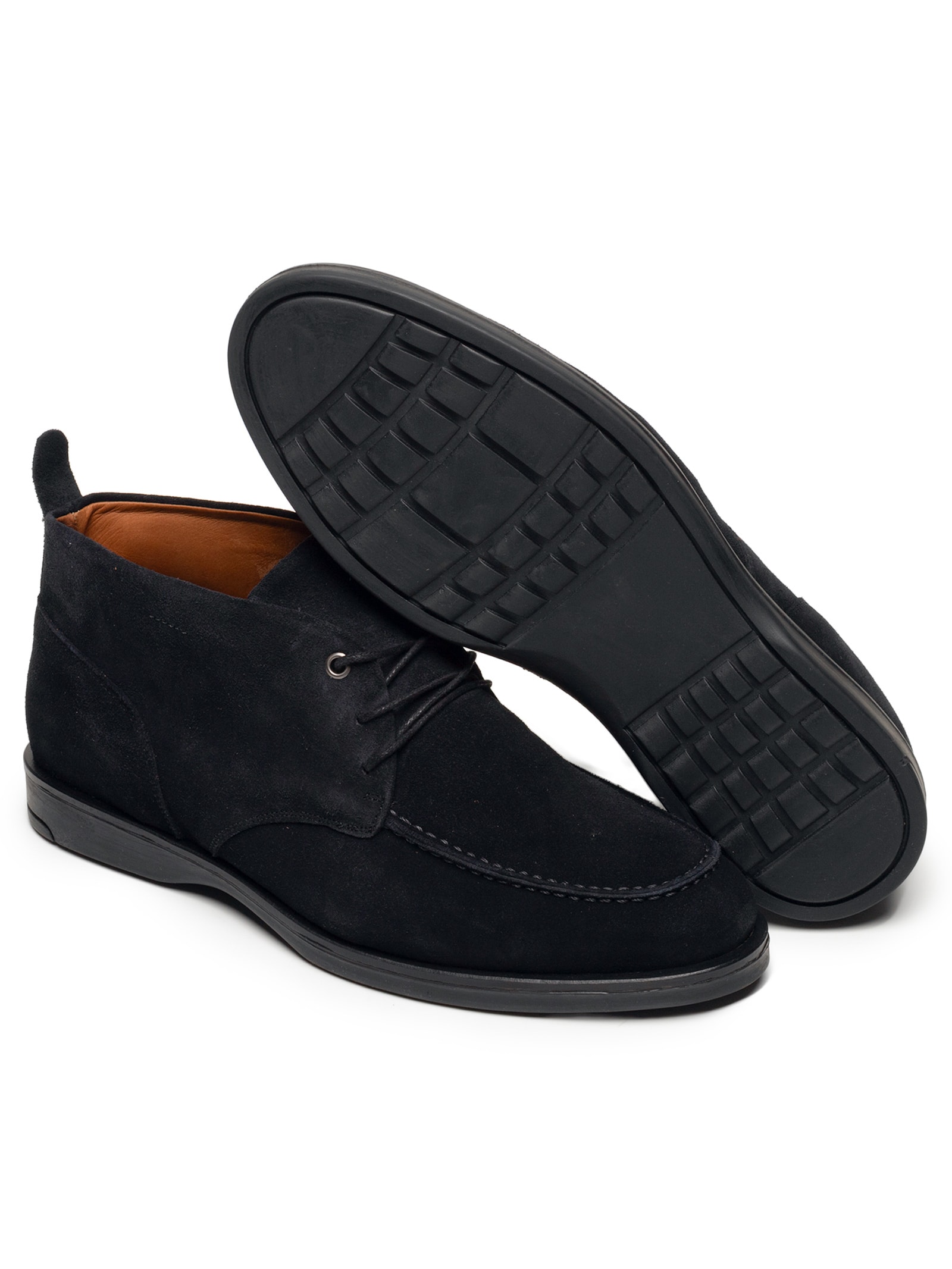 Bota Masculina Em Camurça Com Solado Borracha Azul Sergio K