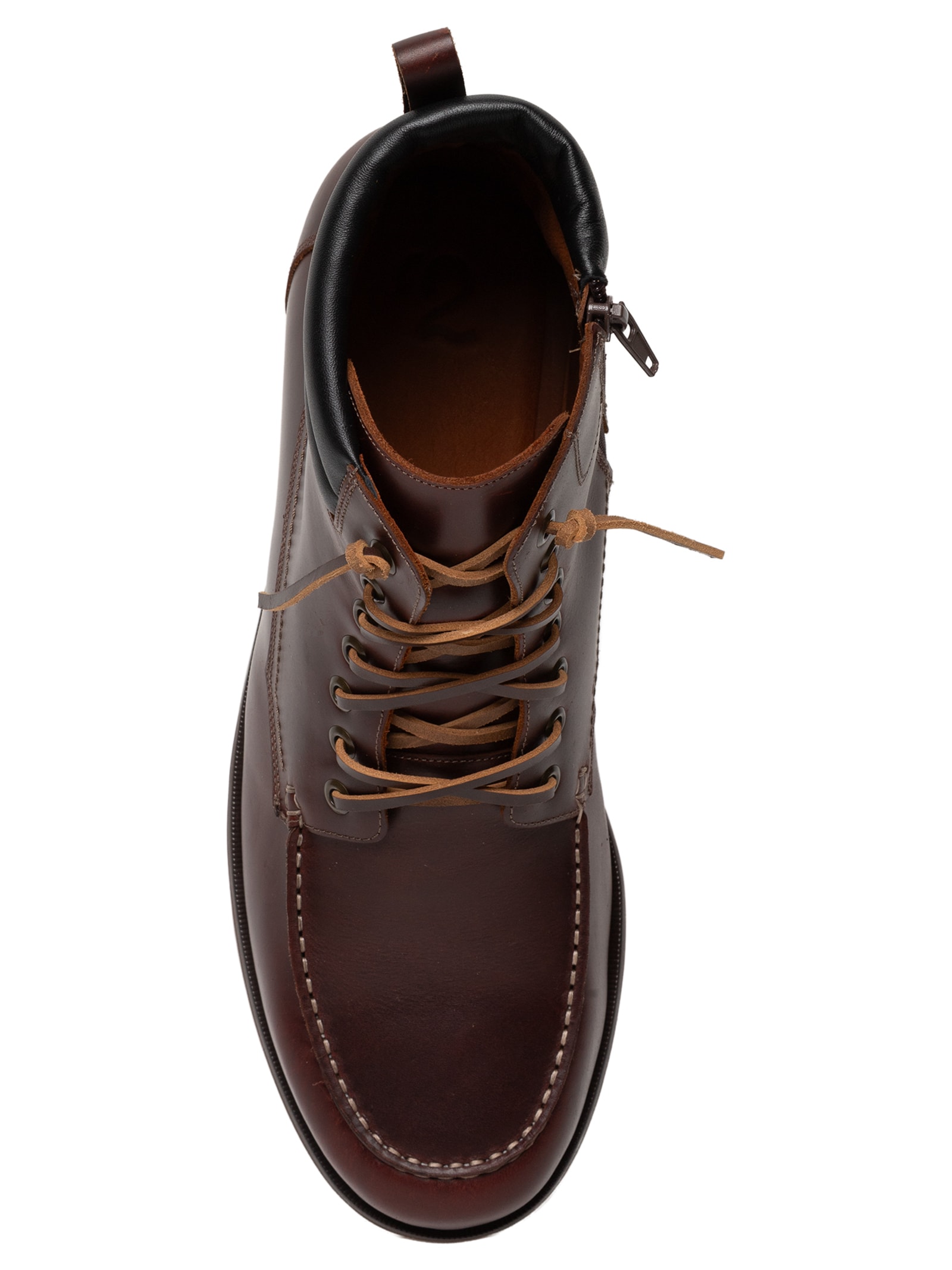 Bota Masculina Moc Toe Em Couro Legitimo Marrom '2 Essential