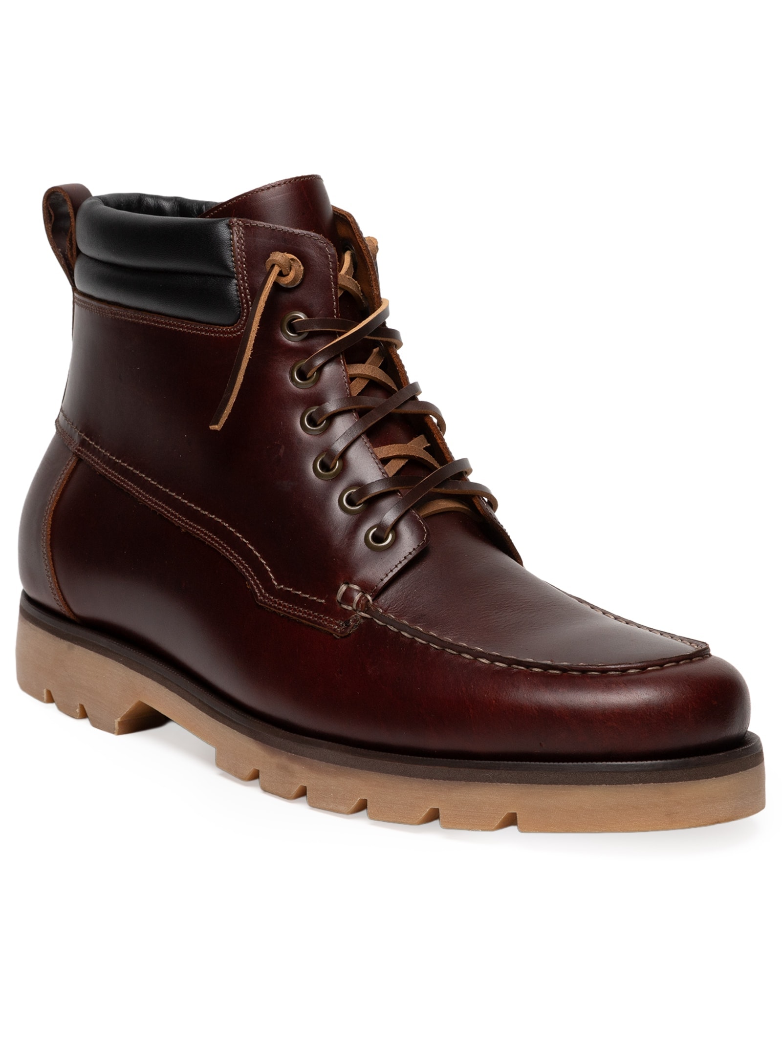 Bota Masculina Moc Toe Em Couro Legitimo Marrom '2 Essential