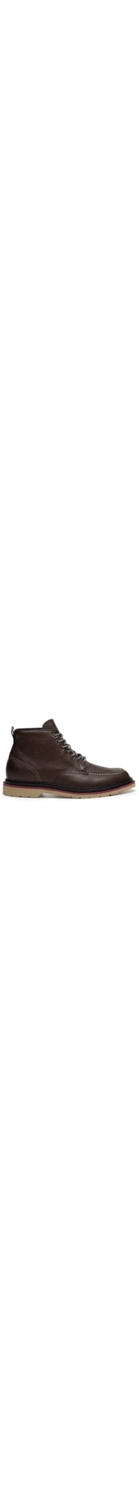 Bota Masculina Salto Alto Couro Graxo Vacum - Marrom