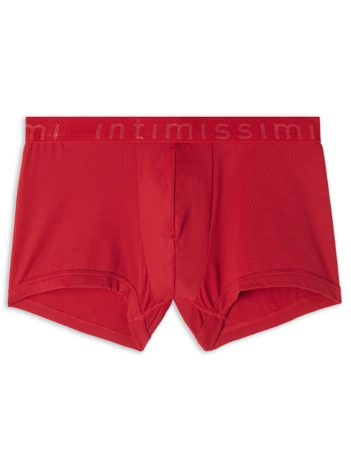 Boxer De Microfibra Com Logotipo - Vermelho