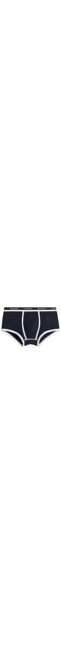 Boxer Em Algodão Supima® Elasticizado Com Logotipo - Azul