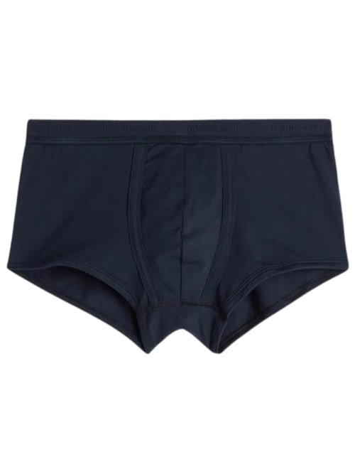 Boxer Em Algodão Supima® Elasticizado Com Logotipo - Azul