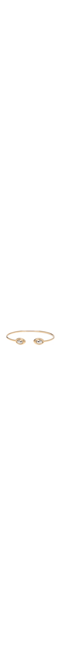 Bracelete Feminino Abertura Frontal 2 Ovais P Duo Gold Mix - Dourado