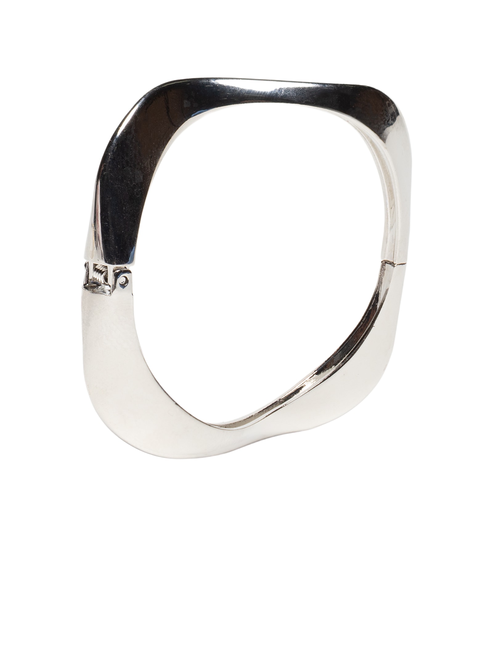 Bracelete Feminino Abstrato Prateado Basiq