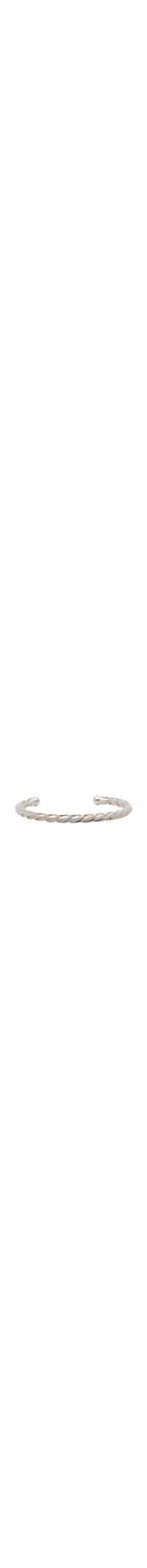 Bracelete Feminino Aro Trança Oco - Prata