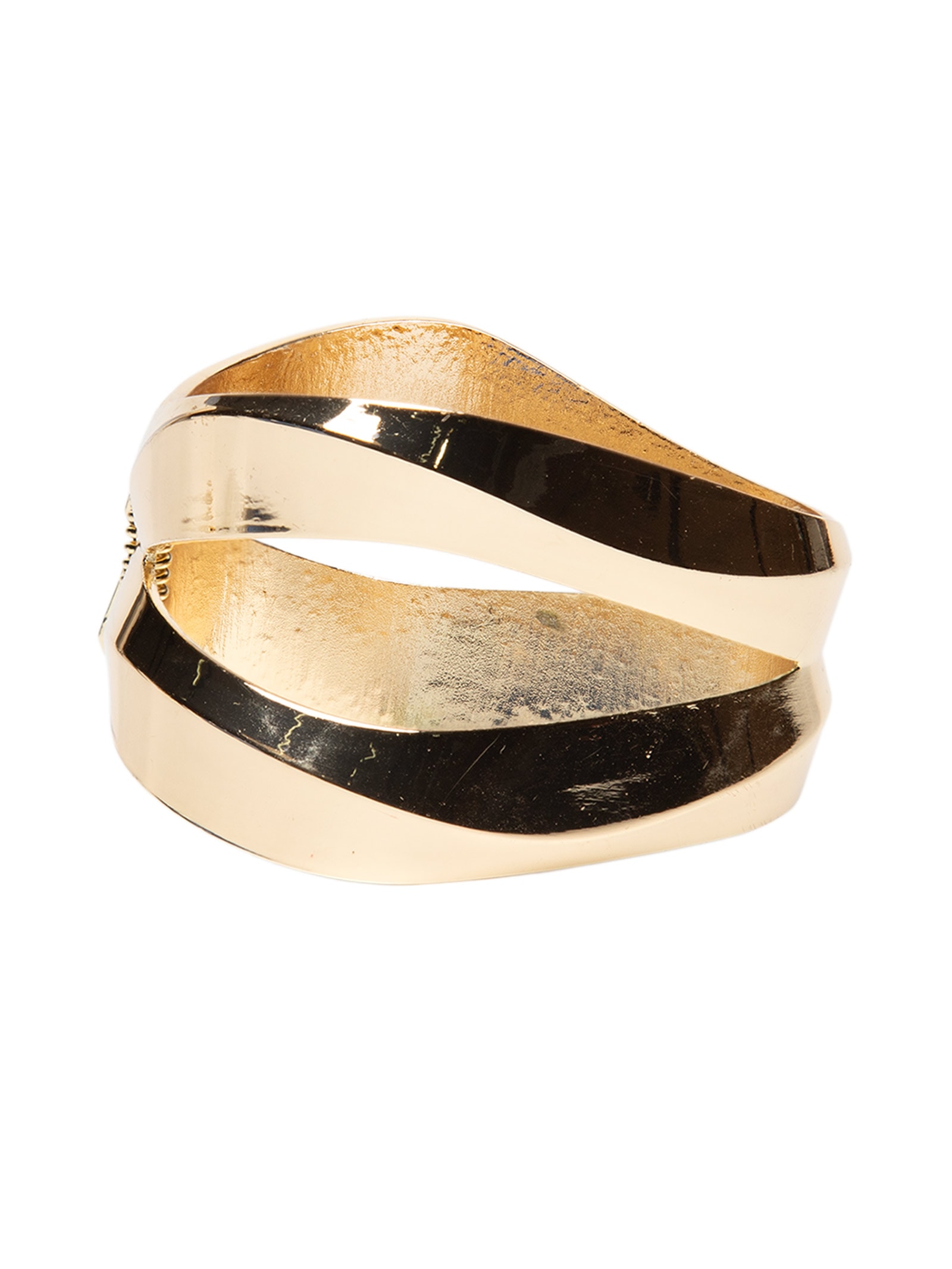 Bracelete Feminino Efeito Duplo Dourado Basiq