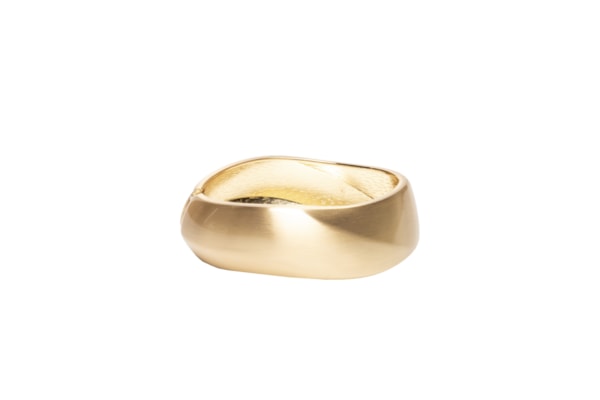 Bracelete Feminino Orgânico Metal Fosco - Dourado