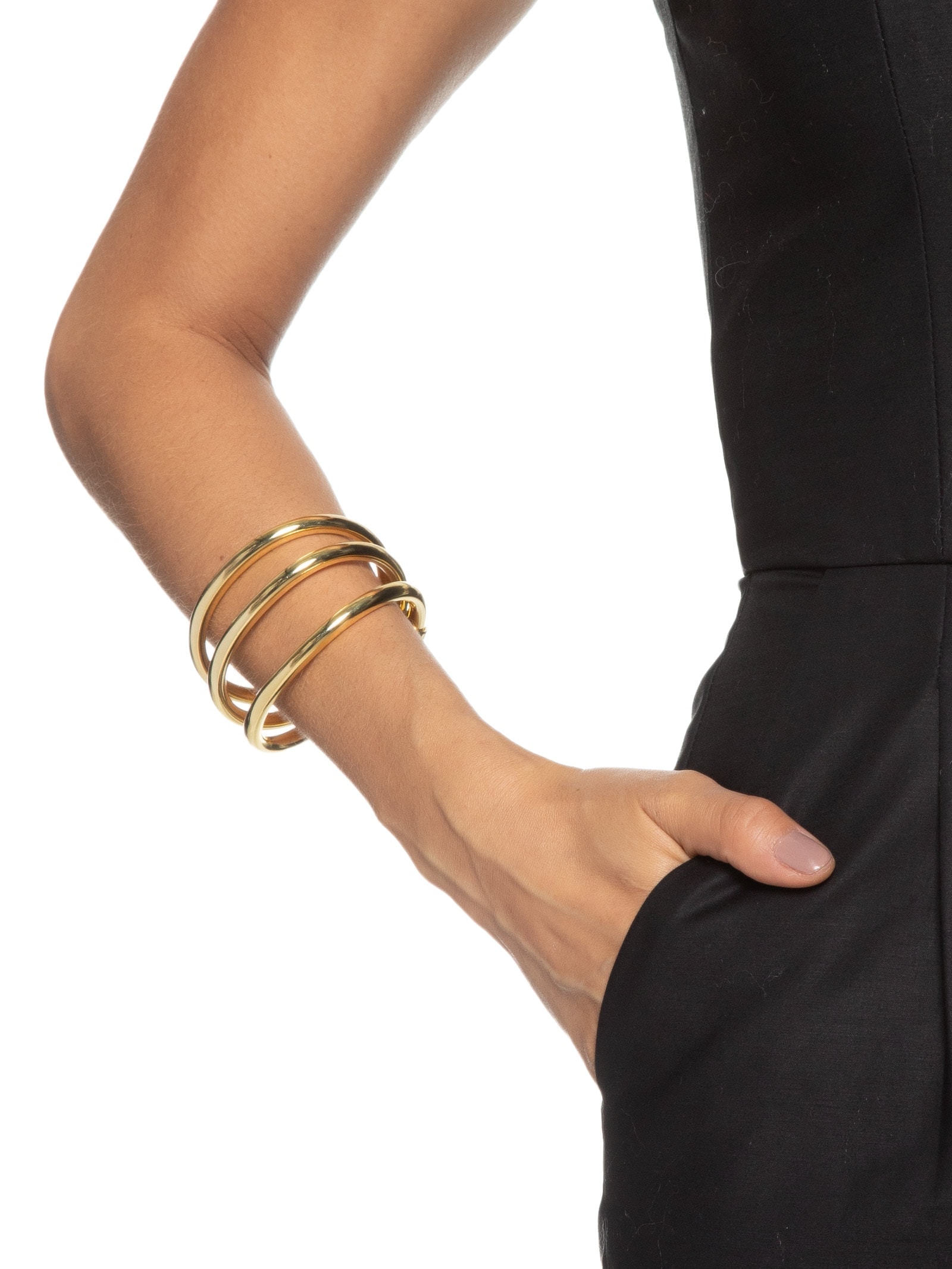 Bracelete Feminino Trio Peão Metal Dourado Cia Marítima