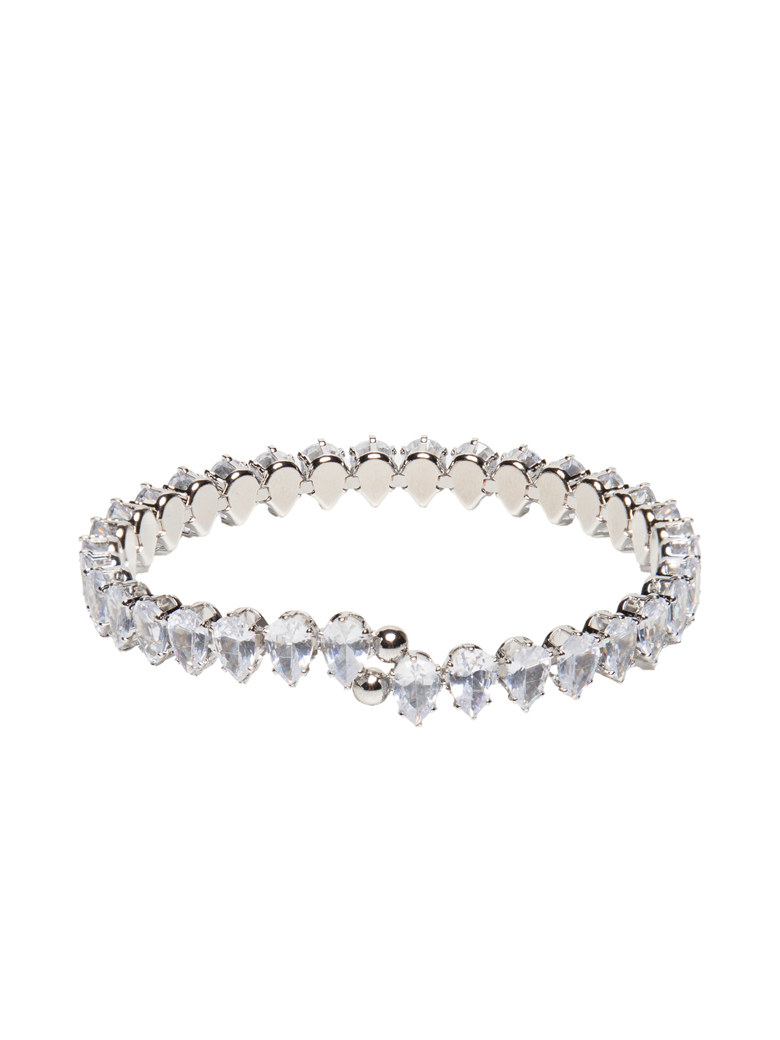 Bracelete Feminino Zircônia Prateado Market 33