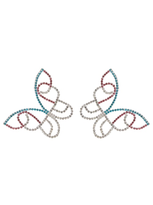 Brinco Borboleta Brilhos – Prata