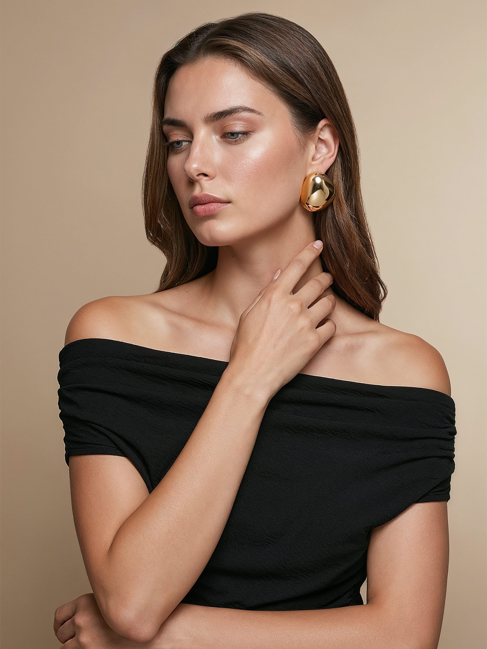 Brinco Feminina Dominique Dourado Erre