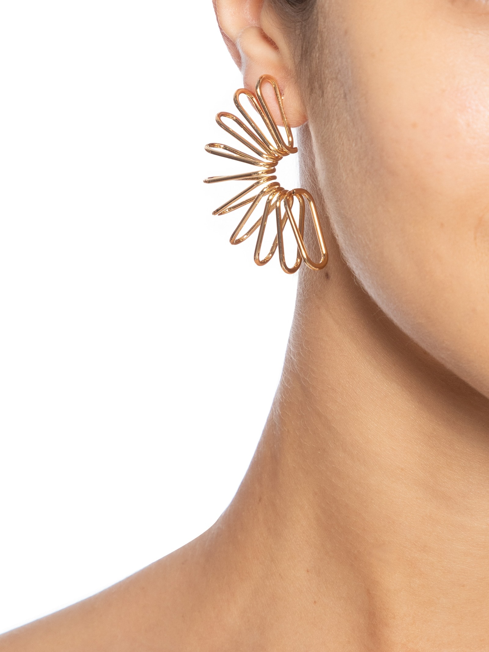 Brinco Feminino Abstrato Dourado Market 33