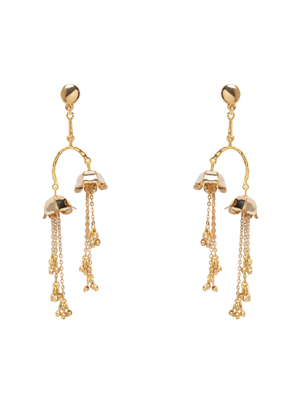 Vista 2 Brinco Feminino Antúrio DOURADO DOURADO