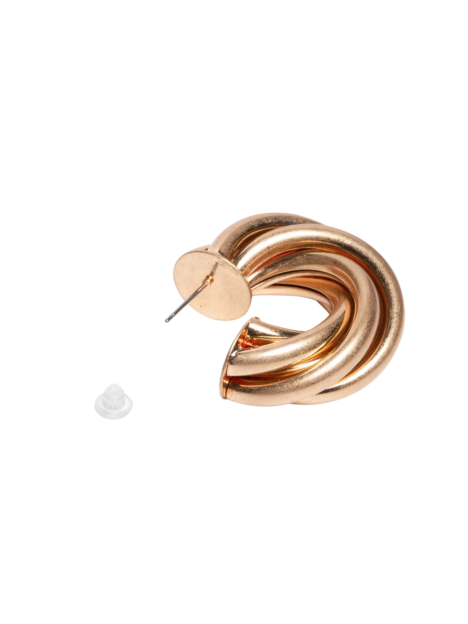 Brinco Feminino Argola Enroscada Dourado Market 33