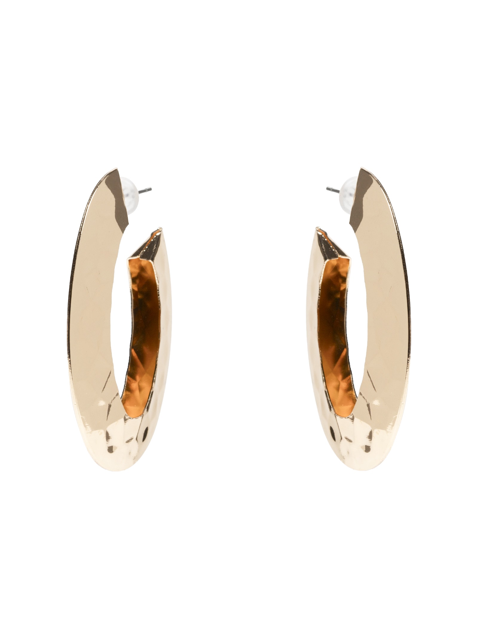 Brinco Feminino Argola Martelada Dourado Market 33